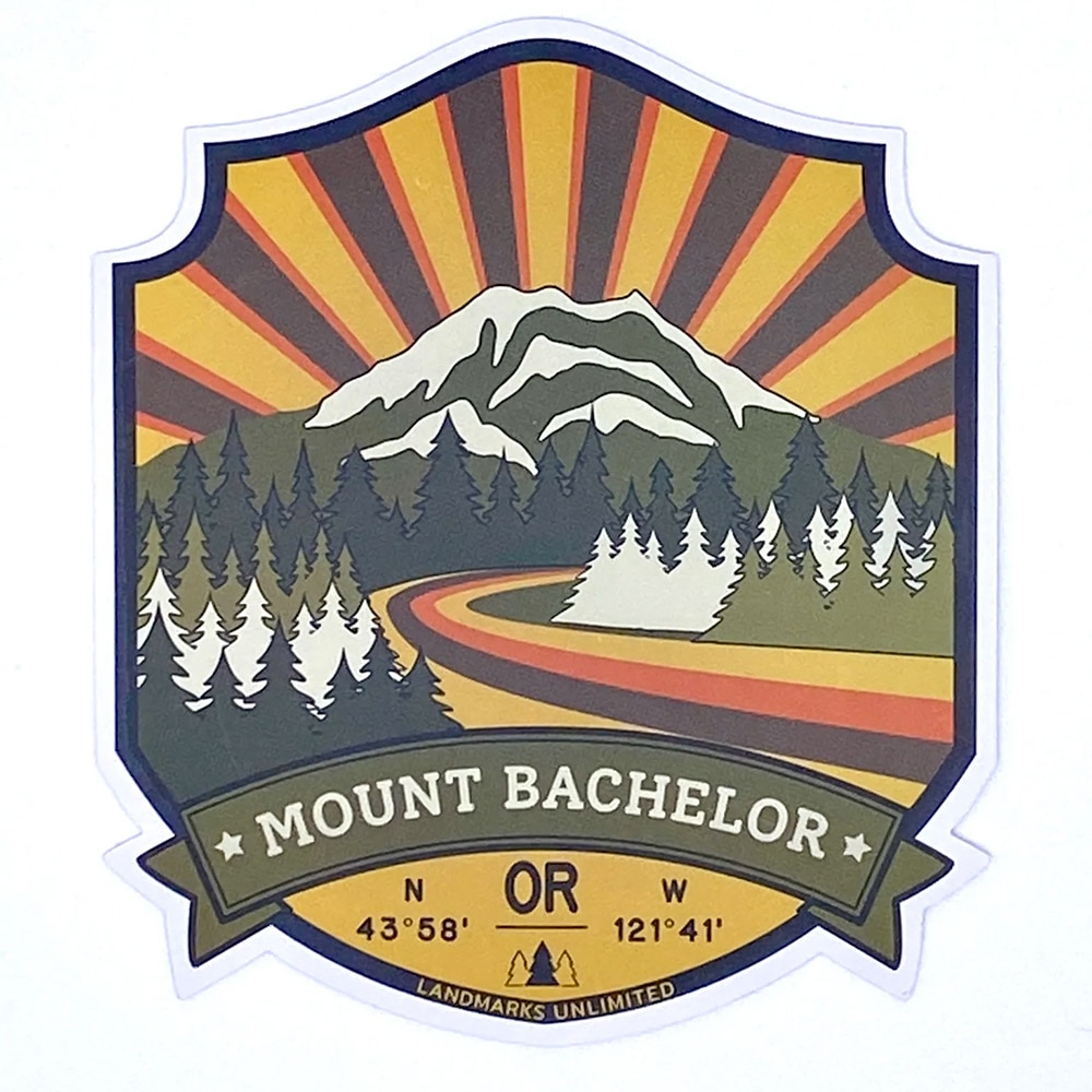 Landmarks Unlimited, Oregon Natural Wonders, 4", Sticker, Mt. Bachelor